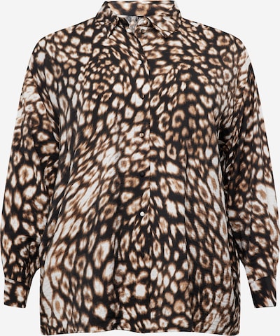 Vero Moda Curve Chemisier 'JOSIE' en marron / noir / blanc, Vue avec produit