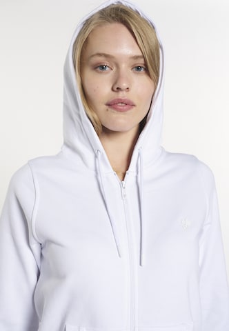DENIM CULTURE Zip-Up Hoodie 'Yasenia' in White