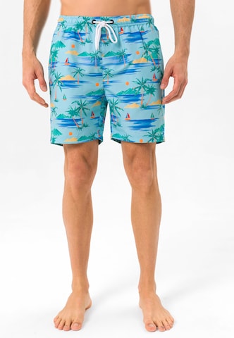 Shorts de bain Jimmy Sanders en bleu : devant
