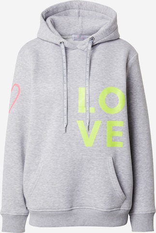 Zwillingsherz - Sudadera 'LOVE' en gris: frente