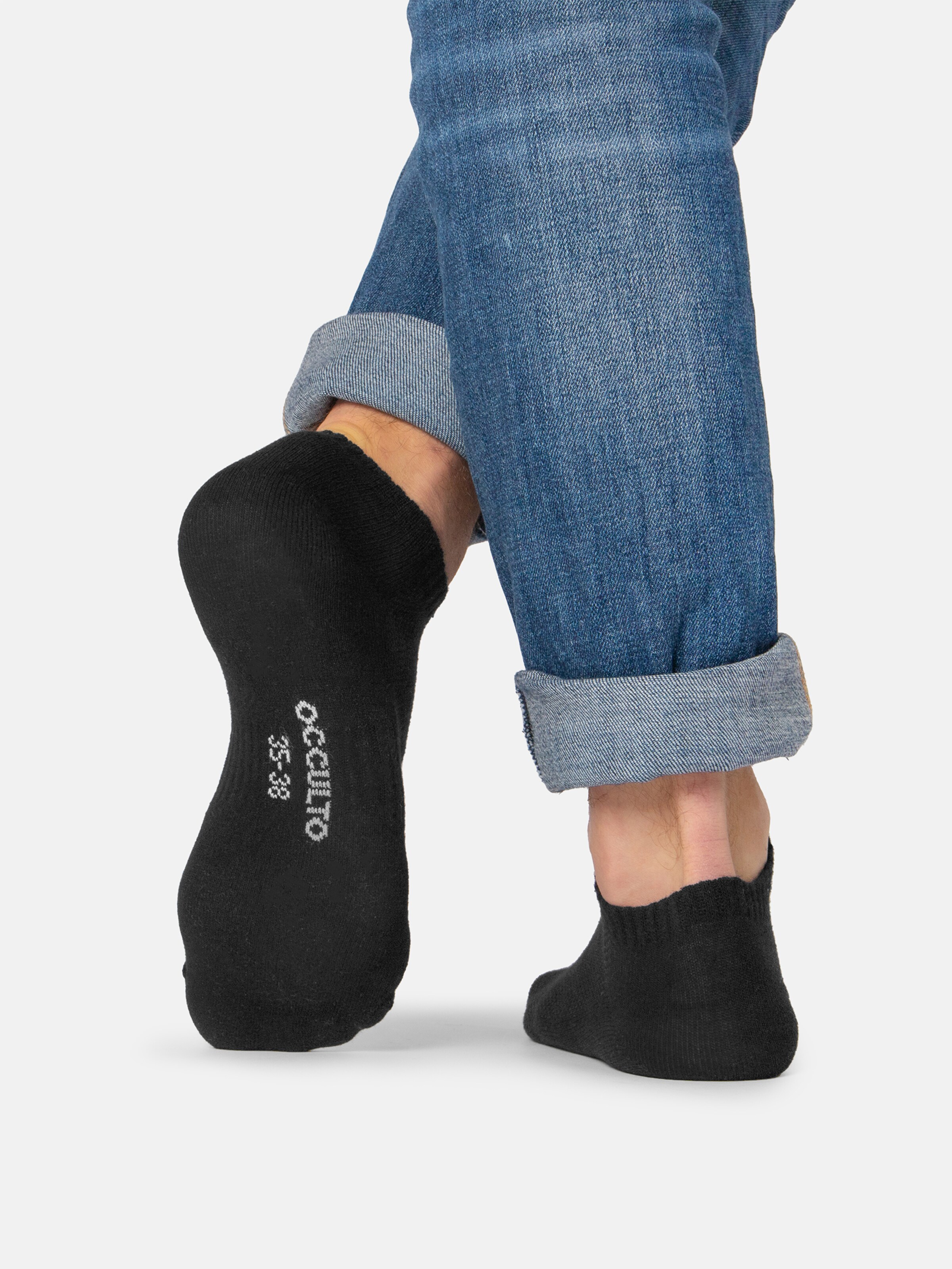 Chaussettes 'Johannes' Occulto en noir : devant