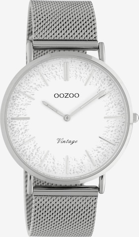 OOZOO Analog Watch in Silver: front