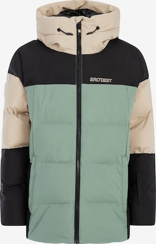 PROTEST Athletic Jacket 'PRTJustin JR' in Green: front