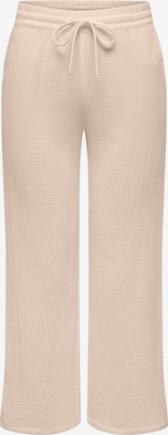 JDY Wide Leg Housut 'THEIS' värissä beige: edessä