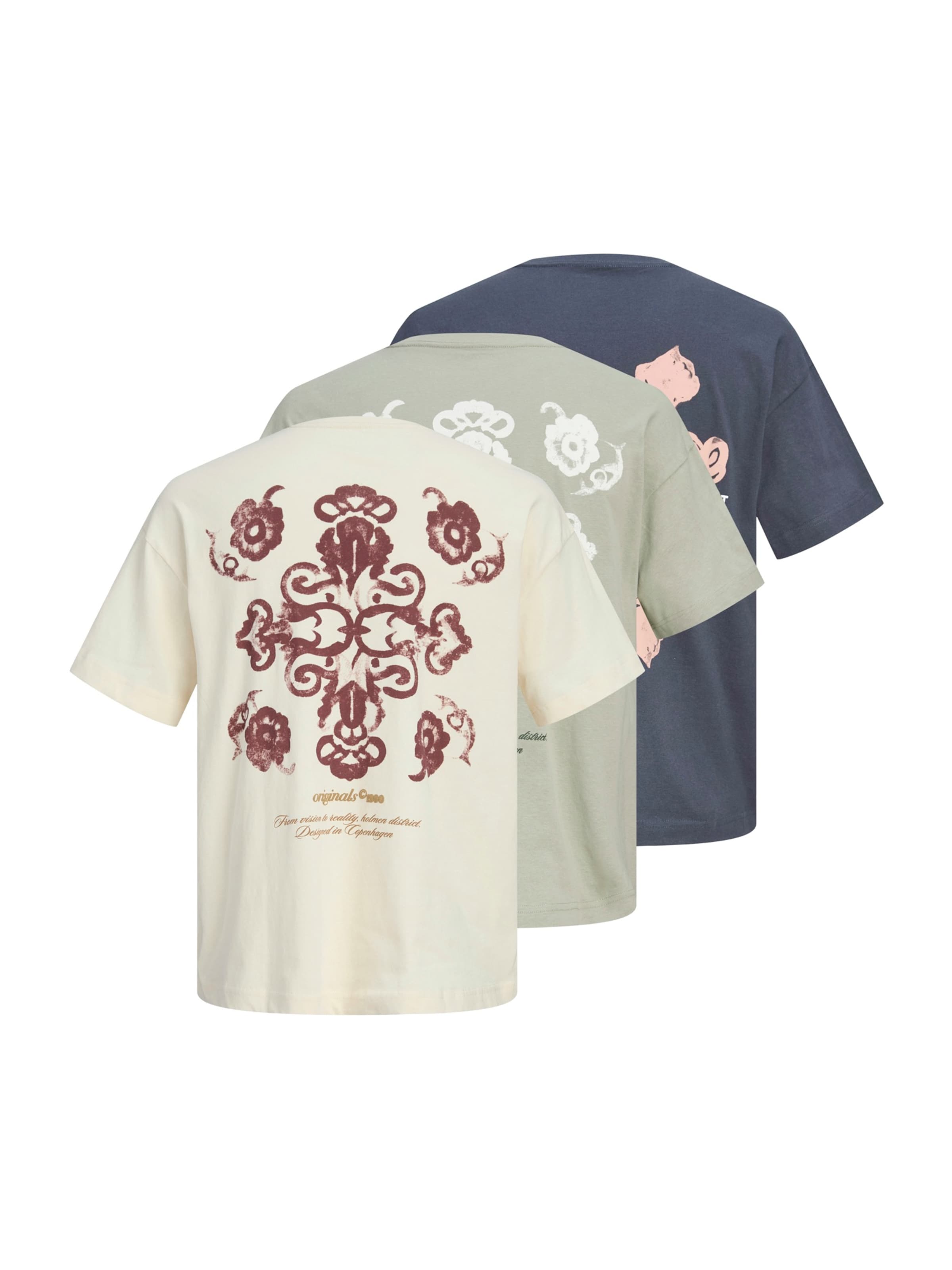 JACK & JONES Tričko 'JORMONTAUK' - Modrá