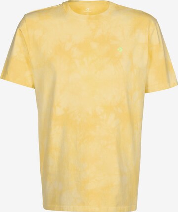 T-Shirt CONVERSE en jaune : devant