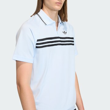 ADIDAS ORIGINALS Poloshirt 'CHEST STRIPES SLIM' in Blau