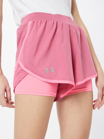 UNDER ARMOUR Normální Sportovní kalhoty 'Fly By 2.0' – pink