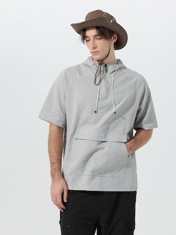 YOUTHUP Shirt 'Kopffrei' in Grey: front