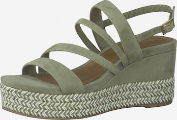 TAMARIS Páskové sandály – zelená: přední strana