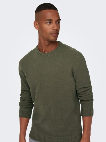 Only & Sons Sweater 'Ese' in Green
