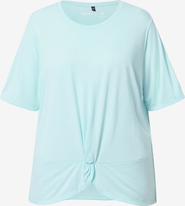 T-shirt Ulla Popken en bleu : devant