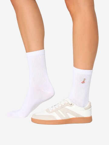 Nur Die Socks ' Good Vibes Tennis ' in White