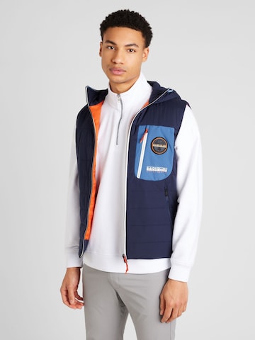 NAPAPIJRI Bodywarmer 'A-HURON' in Blauw: voorkant