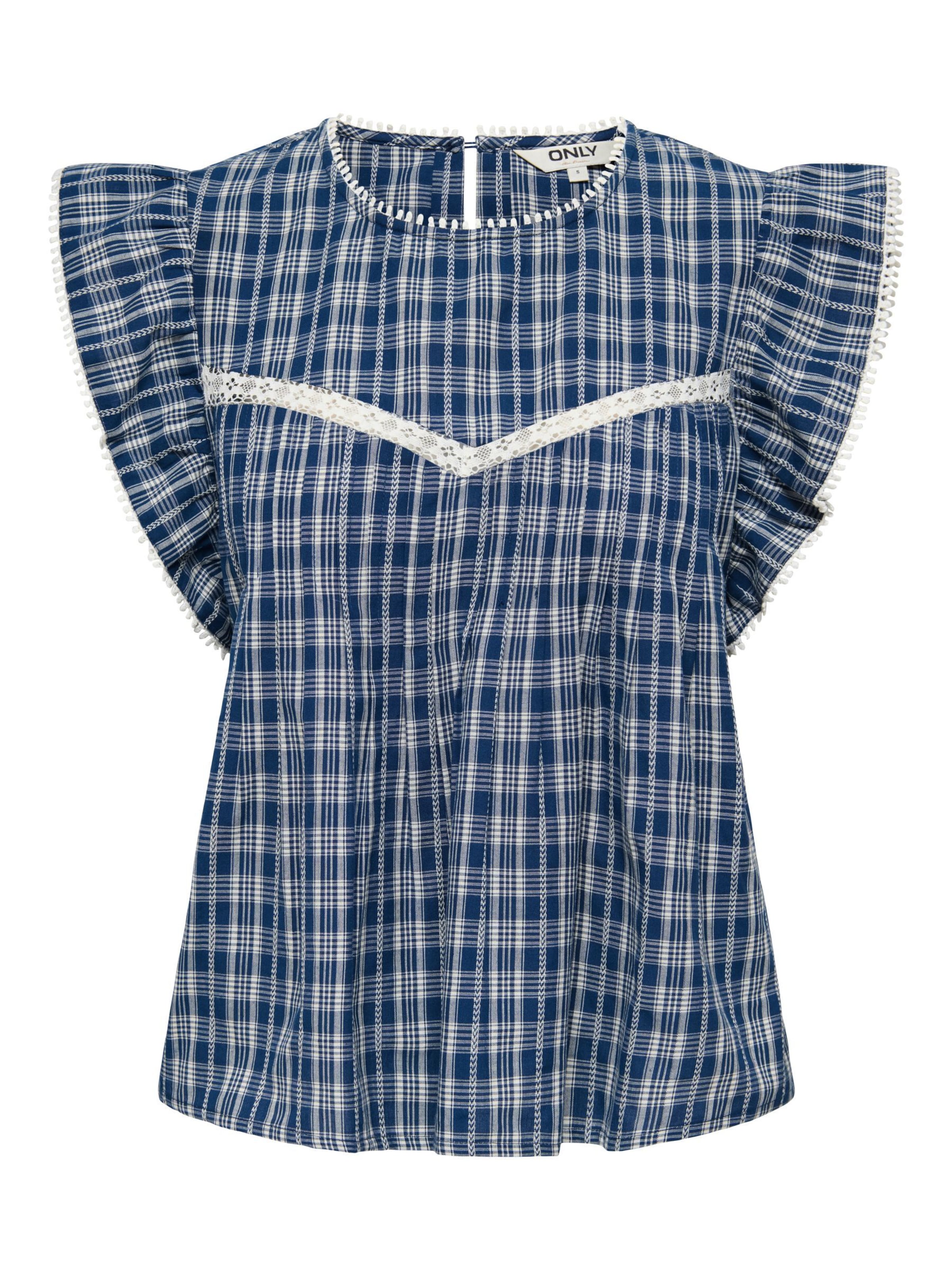 ONLY Haut en XS en bleu / blanc, Vue avec produit