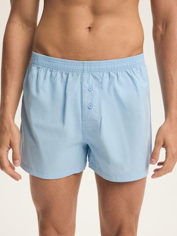 ESOTIQ Boxershorts 'Weiche Boxershorts Doppelpack aus Baumwolle Atmungsaktiv locker Alias' in Blauw