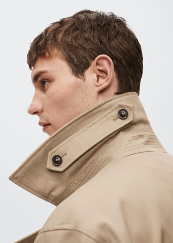 MANGO MAN Between-Seasons Coat in Beige