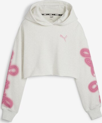 PUMA Sportief sweatshirt 'Heartbreak' in Wit: voorkant