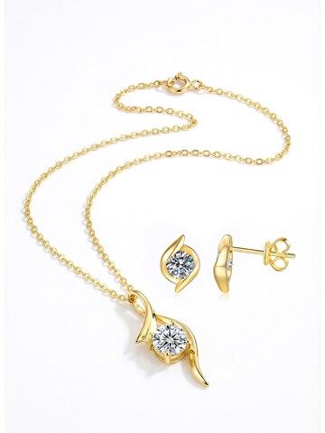 Staufergold Jewelry Set 'Schmuckset „Swing & Twist“ – Moissanit' in Gold: front
