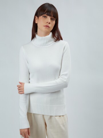 Pull-over Influencer en blanc : devant
