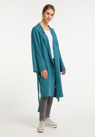 Usha Knitted Coat in Green: front