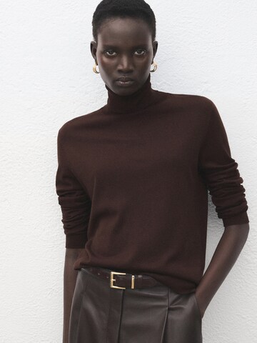 MANGO Pullover 'LUCCAC' in Braun: Vorderseite