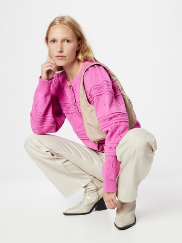 Geacă tricotată 'Carry' de la Fabienne Chapot pe roz
