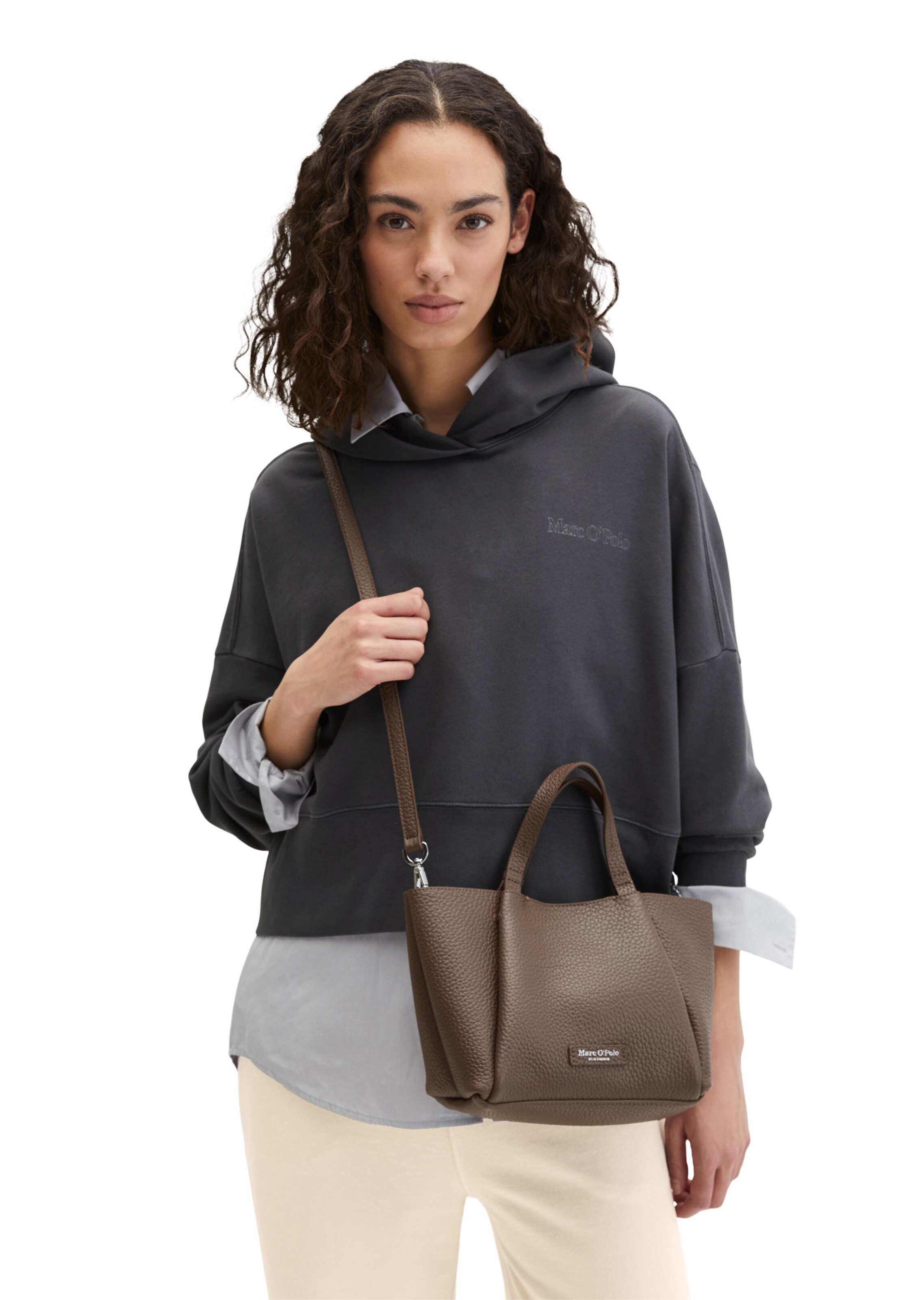 Marc O'Polo Schoudertas in Bruin: voorkant