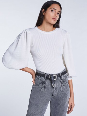 Pull-over SET en blanc : devant