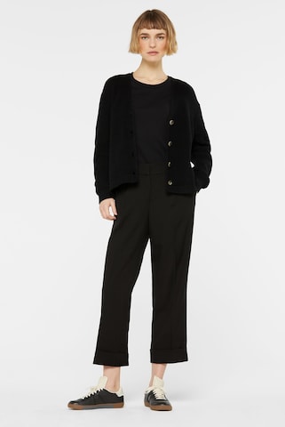 SENSES.THE LABEL Kurz-Cardigan in Rippstrick in Schwarz