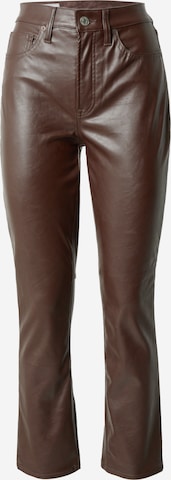 GAP Slim fit Trousers in Brown: front