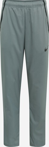 NIKE Workout Pants 'Dry Woven' in Grey: front