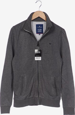 TOM TAILOR Sweatshirt & Zip-Up Hoodie in M in Grey: front