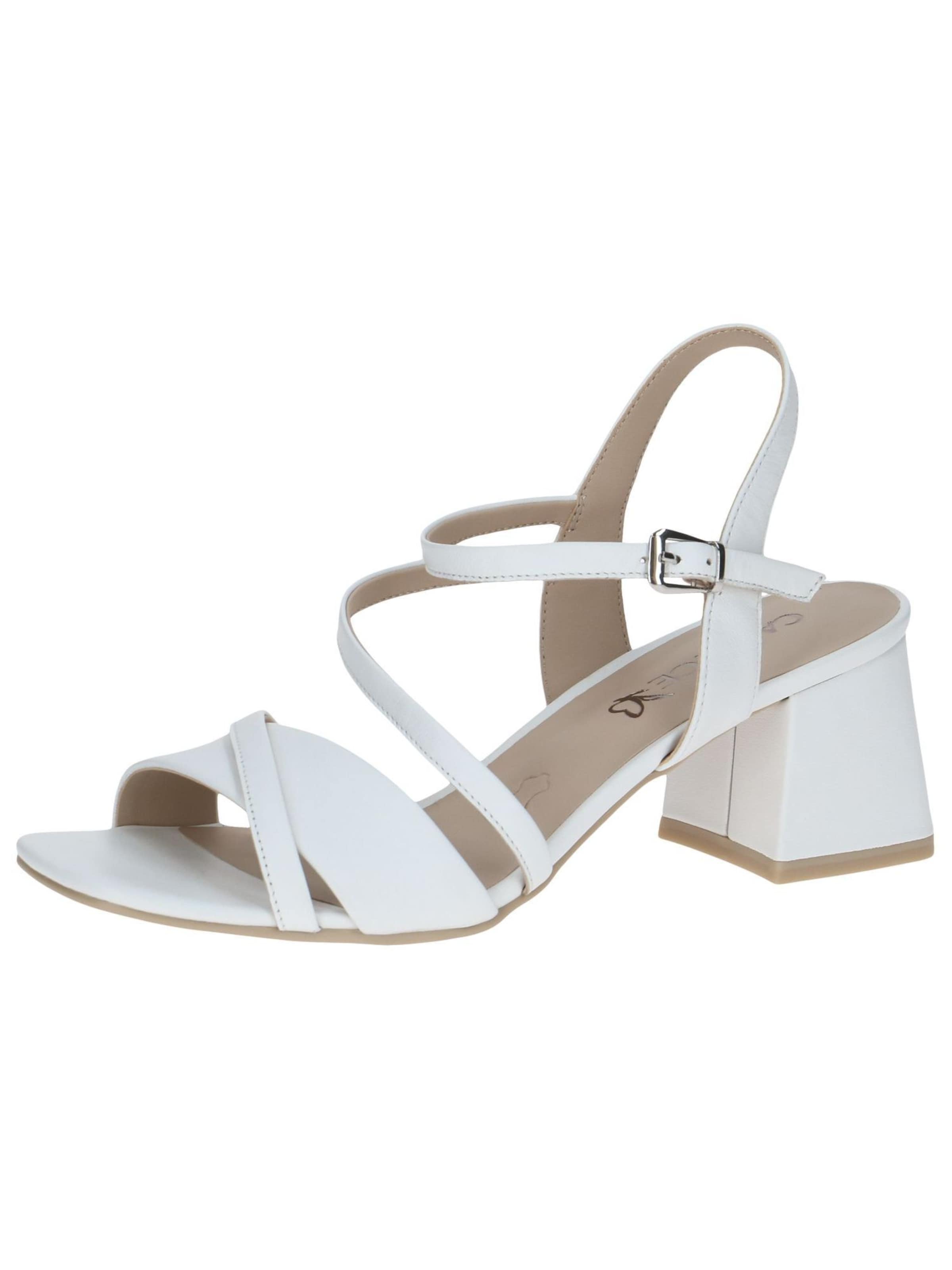 CAPRICE Sandalen met riem in Wit: voorkant