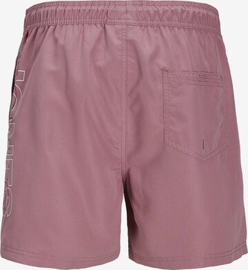 JACK & JONES Kratke kopalne hlače 'FIJI' | roza barva