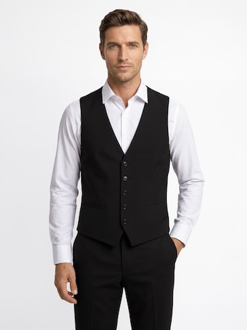 Finshley & Harding London Anzugweste 'Wesdon' in Schwarz: Vorderseite