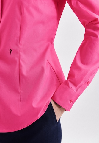 SEIDENSTICKER Blouse 'Schwarze Rose' in Roze