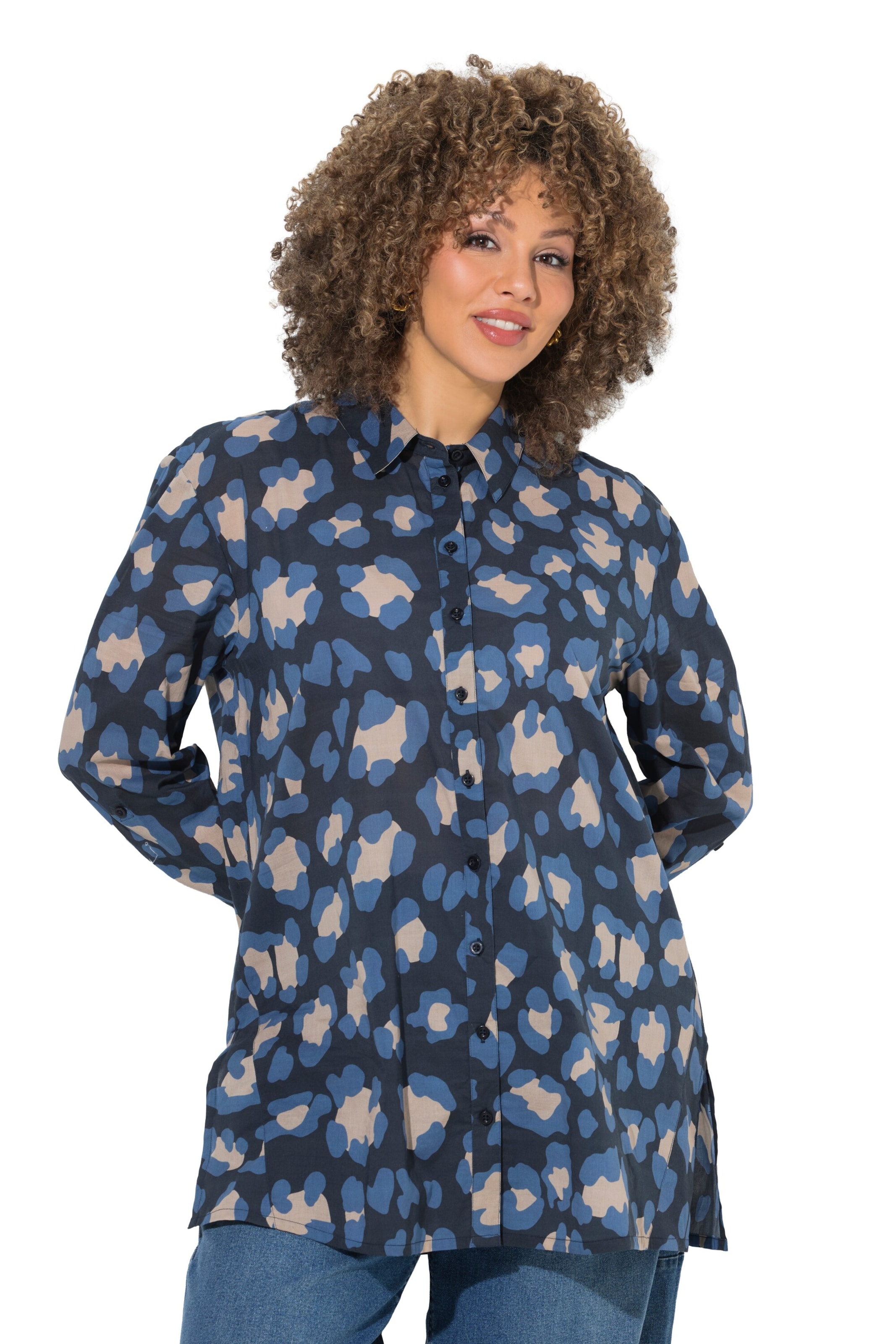 Ulla Popken Blouse in Blue: front