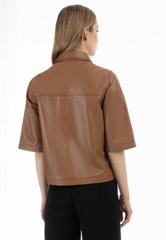 Veste mi-saison faina en marron