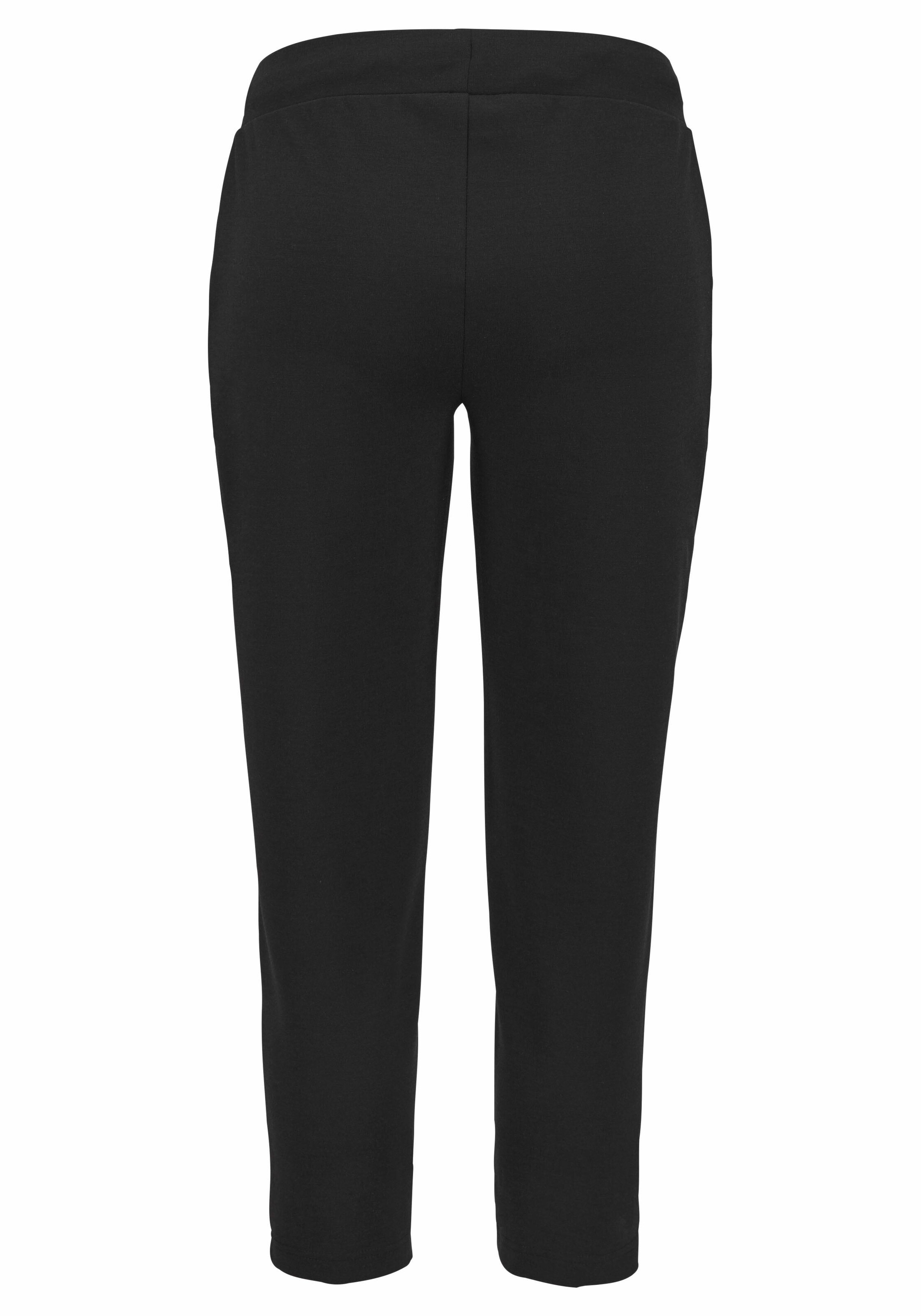 LASCANA Regular Pajama pants in Black