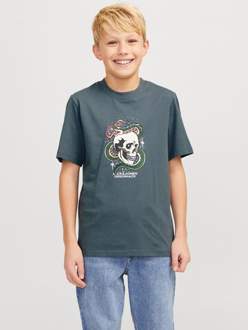 Jack & Jones Junior Футболка 'JORANATOMY SKULL' в Серый: спереди