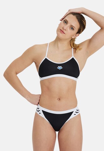 Bustier Bikini de sport 'ICONS' ARENA en noir : devant