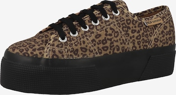 Sneaker bassa di SUPERGA in marrone: frontale