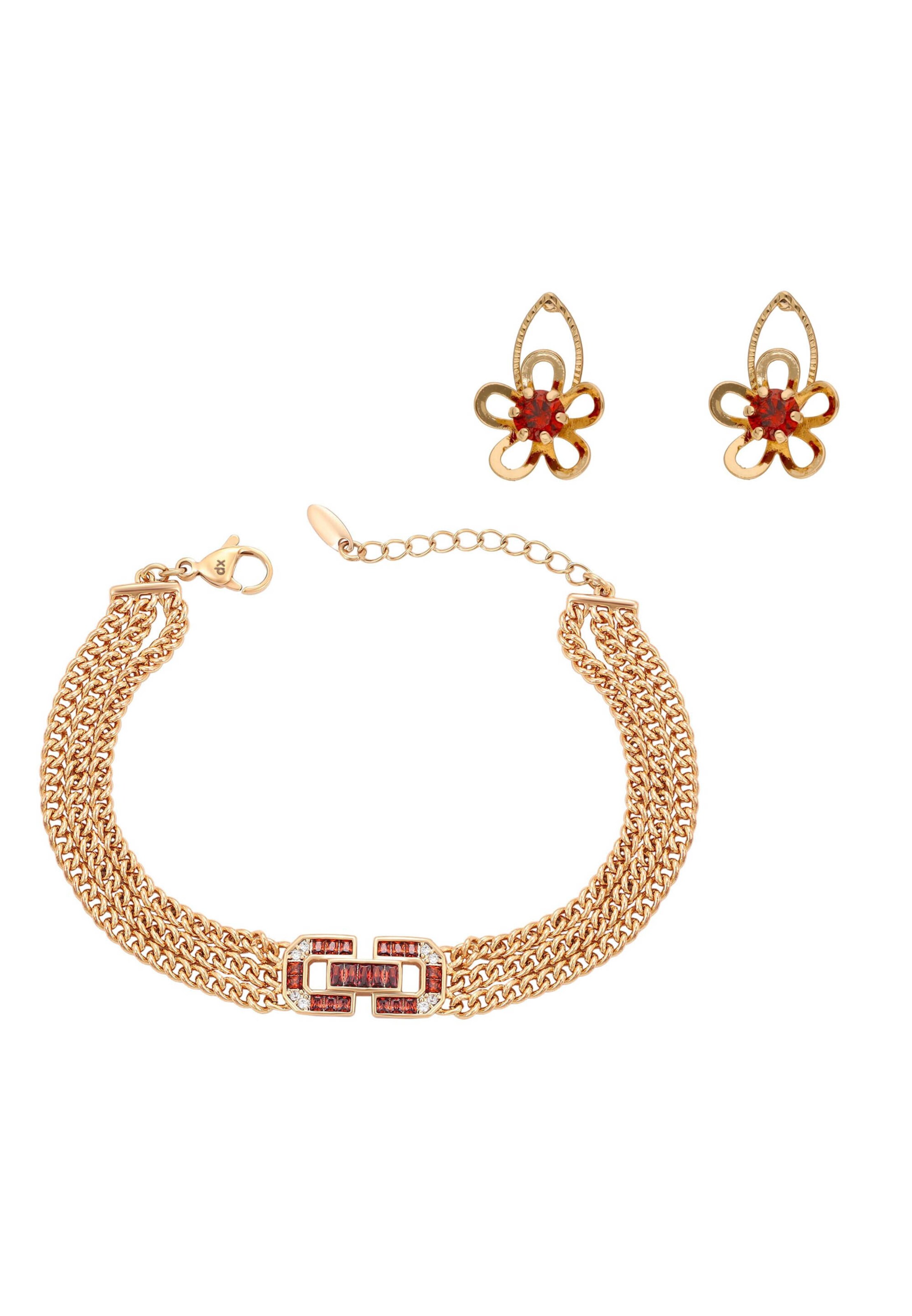 faina Jewelry Set in Gold: front
