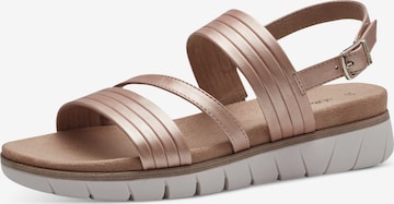 Sandalo con cinturino di s.Oliver in oro: frontale