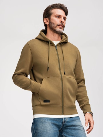 Veste de survêtement Ombre en vert : devant