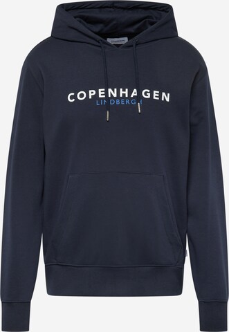 Felpa 'Copenhagen' di Lindbergh in blu: frontale