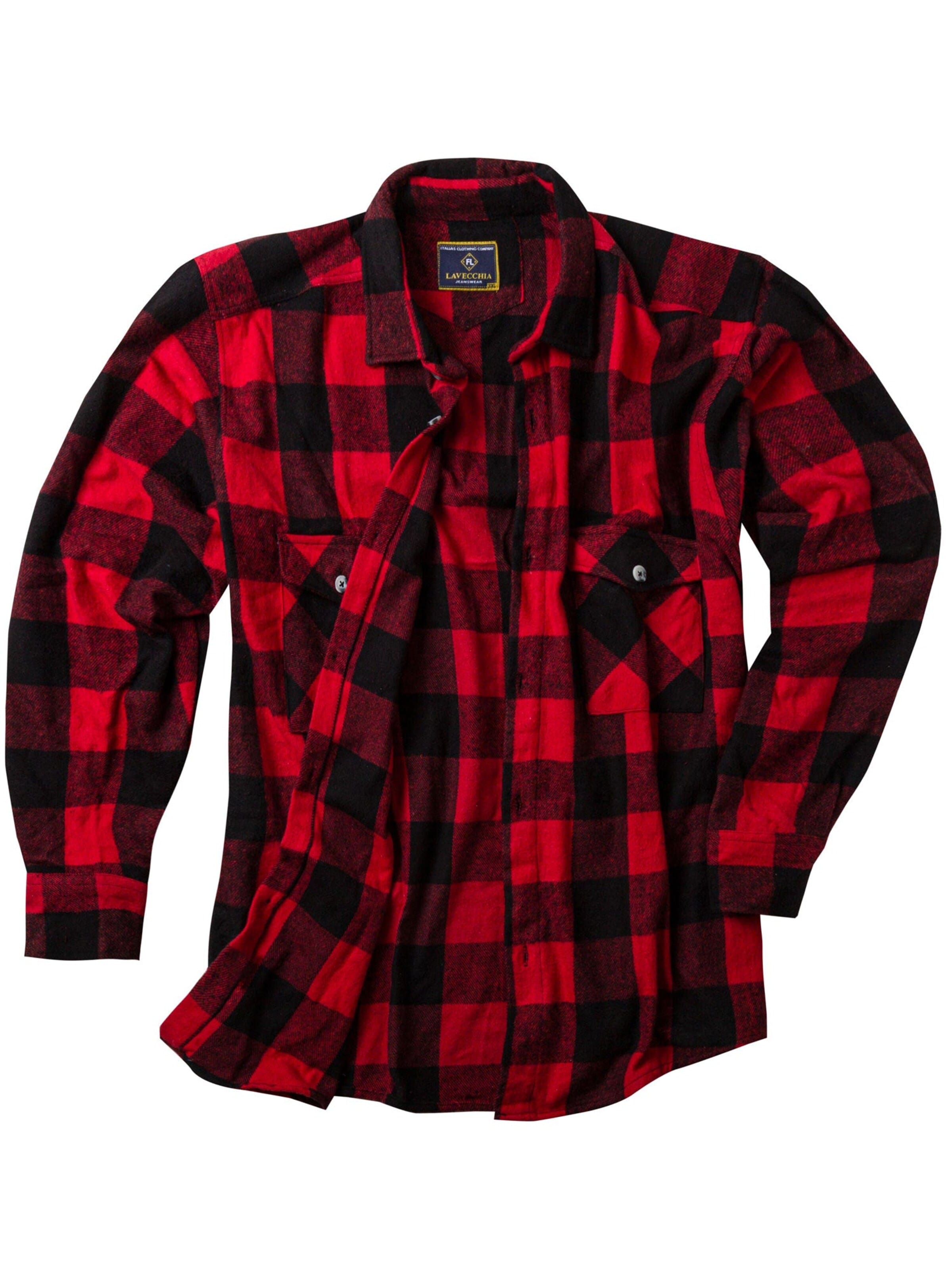 Comfort fit Camicia 'LV-262 Übergrößen' di Lavecchia in rosso: frontale