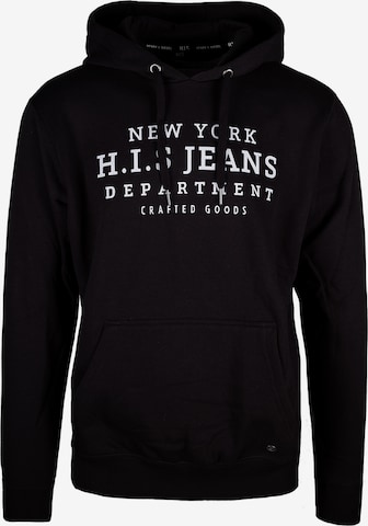 H.I.S Sweatshirt in Zwart: voorkant