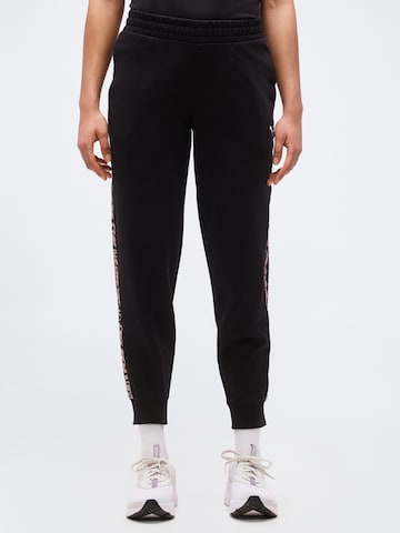 PUMA Tapered Παντελόνι φόρμας 'Essentials' σε μαύρο: μπροστά